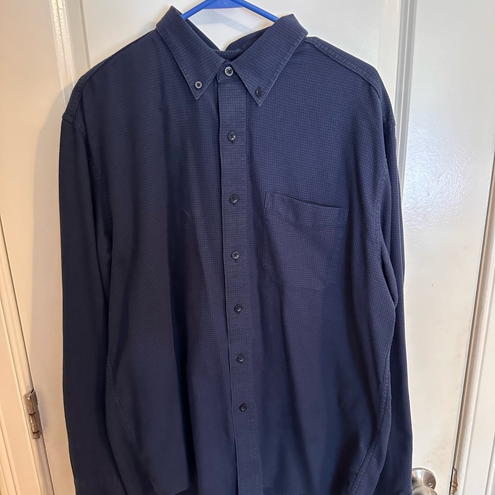 LL Bean Flannel - Large regular - Blue - Small print